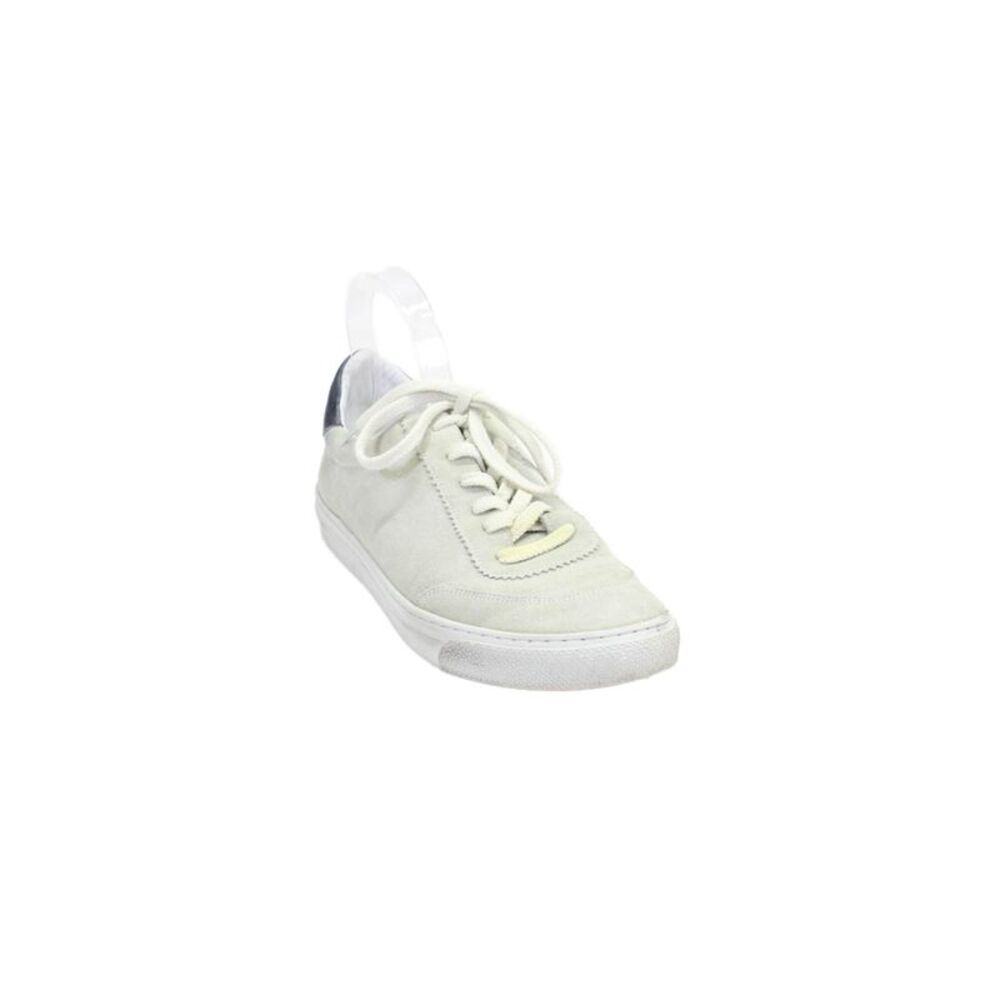 G. Brown Mens Suede Lace Up low Top Walking Sneakers White Navy Blue Size 9